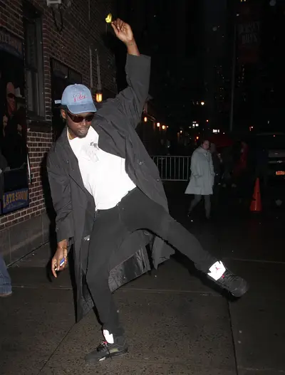 Click Your Heels - Rapper Theophilus London&nbsp;is excited for his visit to&nbsp;Late Show With David Letterman in NYC.(Photo: Fortunata/Splash News)