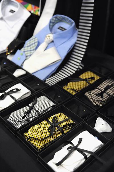 InstaKnot - InstaKnot ties were some of the special gifts given away to the stars over the weekend. The new fashion product gives you a red carpet look in less than 30 seconds.&nbsp;(Photo: Angela Weiss/BET/Getty Images for BET)