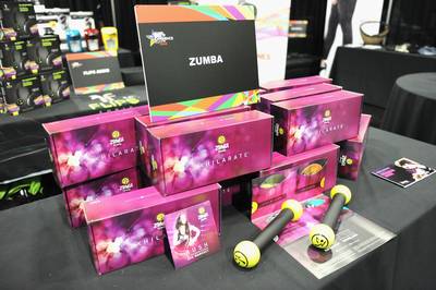 Workout Plan - The Zumba Exhilarate Body Shaping System was part of the giveaways for the weekend. (Photo: Angela Weiss/BET/Getty Images for BET)