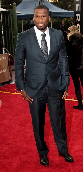 Sharp Dressed Man - Curtis &quot;50 Cent&quot; Jackson can wear a suit! He looks quite dapper as he arrives at the CNN Heroes: An All-Star Tribute at the Shrine Auditorium in Los Angeles. (Photo: Frederick M. Brown/Getty Images)