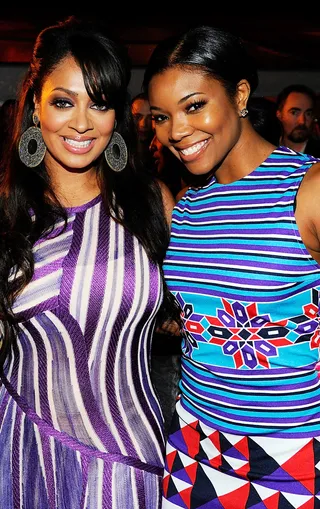 Pattern-Mixing - La La Vazquez and Gabrielle Union attend Evenings in Vogue with Angela and Vittorio Missoni for an exclusive look at their Summer 2012 preview presented by Nordstrom at Casa de Suenos during Art Basel in Miami. (Photo: Andrew H. Walker/Getty Images)