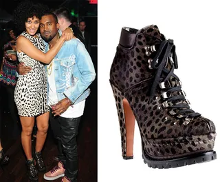 Tracee Ellis Ross in Azzedine Alaïa Calf Hair Platform Boots - The Reed Between the Lines star took a walk on the wild side in tough booties that matched her sizzling animal-print Dolce and Gabbana dress.  (Photos from left: Prince Williams/FilmMagic, Courtesy Azzedine Alaia Shoes)