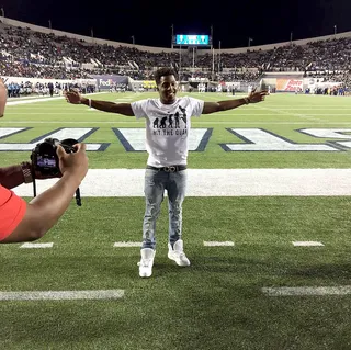 "What Are Those?" - "I'm ballin' like a track meet/Everybody watch-in'/ I'm ballin' in VIP/ that's money well spent."  (Photo: iHeart Memphis via Instagram)