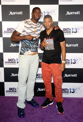 Brandon Bass and Chris Bass - NBA player Brandon Bass and Chris Bass looked dapper on the purple carpet at the BET Awards Post Reception.(Photo: John Ricard/BET/Getty Images for BET)