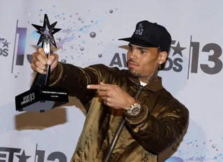 Fandemonium Award – Chris Brown - The streak continues! Chris Brown takes home his fourth straight Fandemonium Award.(Photo: Mike Windle/Getty Images for BET)