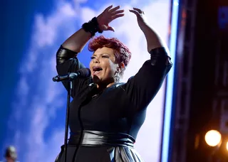Feeling Spiritual - Gospel singer Tamela Mann poured her heart into her performance of &quot;Take Me to the King.&quot;(Photo: Kevin Winter/Getty Images for BET)