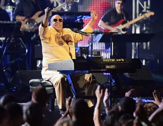 A Wonderful Thing - Pulling no punches, the Charlie Wilson tribute only got more solful. Stevie Wonder came in to perform &quot;Burn Rubber on Me,&quot; much to everyone's delight — especially Uncle Charlie.(Photo: Jason Merritt/Getty Images for BET)