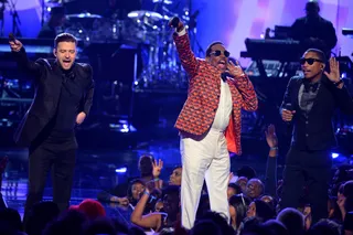 Can You Hear Them?&nbsp; - After congratulating Charlie for his lifetime achievement award, Justin and Charlie went right into doing their set. Of course it wouldn't be complete without Pharrell and Snoop Dogg performing with them. Hearing all four of them on stage was a sight to behold and took music fans way back.(Photo: Mark Davis/Getty Images for BET)