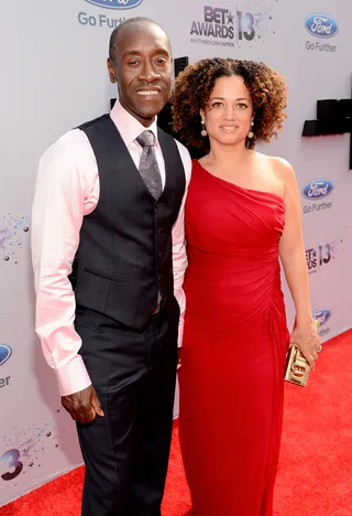 Black Love - Married actors Don Cheadle and Bridgid Coulter keep love alive at the Ford Red Carpet at the 2013 BET Awards.  (Photo: Kevin Mazur/BET/Getty Images for BET)