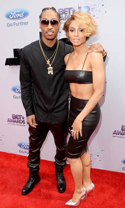 Cutest Couple - New couple Future and Ciara make a striking pair in all-black everything.  (Photo: Jason Merritt/BET/Getty Images for BET)