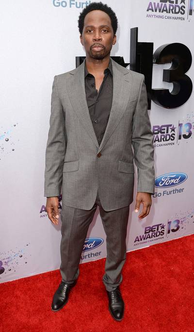 Lost and Found - Actor Harold Perrineau arrives at the 2013 BET Awards Ford Red Carpet in a gray suit and dark gray dress shirt.   (Photo: Jason Merritt/BET/Getty Images for BET)