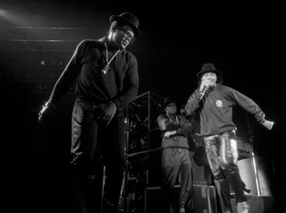 Run-DMC - Run DMC's legendary career peaked before the Grammys began including rap categories in 1989.   (Photo: Redferns/GettyImages)