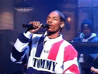 Snoop - A young Snoop Doggy Dogg made a huge step in his quest to bring his west coast gangster rap to the masses with his 1994 performance.(Photo: Courtesy NBC)