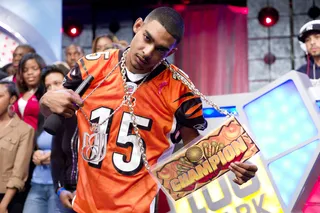 Still the Champ - Freestyle Friday champion Yung Nut on set after the win at BET's 106 &amp; Park (Photo: John Ricard / BET)