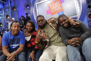 Banner Loves the Kids - David Banner with audience members at BET's 106 &amp; Park. (Photo: John Ricard / BET)