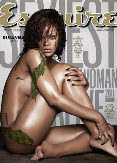 Rihanna - A naked Rihanna is about as a common as a leotard-clad Beyonc?, but this Esquire cover was different. The singer?s naked bod was accompanied by the title ?sexiest woman alive.? The rest of the steamy shoot was nothing more than proof.(Photo: Esquire Magazine)