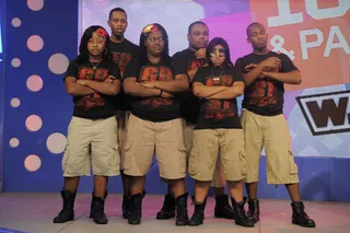Mean Muggin' - Wild Out Wednesday contestants have faces of stone after their performance. (Photo: John Ricard / BET)