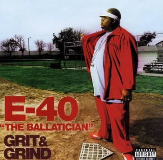 8. Grit &amp; Grind: The Ballatician (2002) - With the help of one of his favorite producers, E-40 crafted one of the most versatile albums of his career with 2002's Grit &amp; Grind. "It was a transition into the new millennium. I had Rick Rock beats and the styles that I was flippin' on there were quite impressive," remembered 40. "That one had that song, 'The Slap.' I coined that word and can't nobody say I didn't."(Photo: Jive Records)