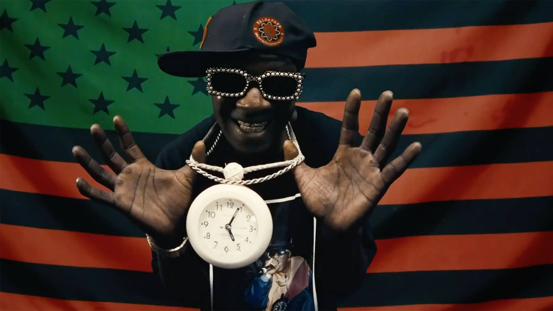 Flavor Flav on the 2020 BET Awards.