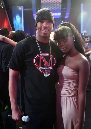 Nick Cannon and Fan - Nick Cannon took a photo with the winning audience member.(Photo: Terrence Jennings/PictureGroup)