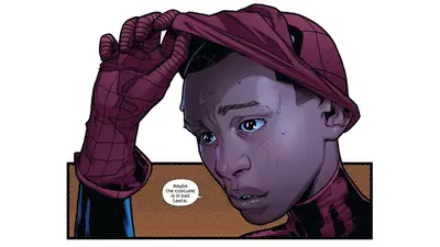 Miles Morales - The current version of Spider-Man, a 13-year-old boy named Miles Morales from Brooklyn, was inspired by both President Barack Obama and actor Donald Glover. When he took on the Spider-Man identity after Peter Parker's death, Morales became the first Black Spider-Man in Marvel history.&nbsp;(Photo: Marvel)