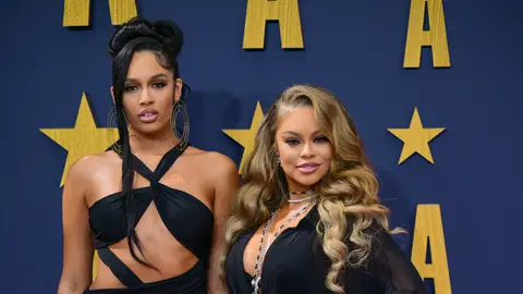 Brooklyn Nikole and Latto arrive to the 2023 BET Awards at Microsoft Theater on June 25, 2023 in Los Angeles, California. 