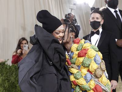 2021: Met Gala - Rihanna and ASAP Rocky made their appearance at the 2021 MET Gala. The couple were last to walk the carpet but they made quite the statement showing PDA toward one another. They are normally very lowkey, so it's cute to see them cuddled up together.&nbsp; (Photo by Kevin Mazur/Getty)