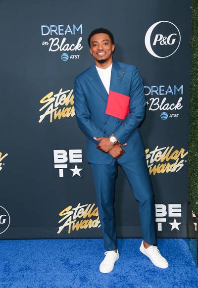 Jonathan McReynolds caused a paparazzi firestorm with his custom designer suit. - (Photography By Gip III for Central City Productions) (Photography By Gip III for Central City Productions)