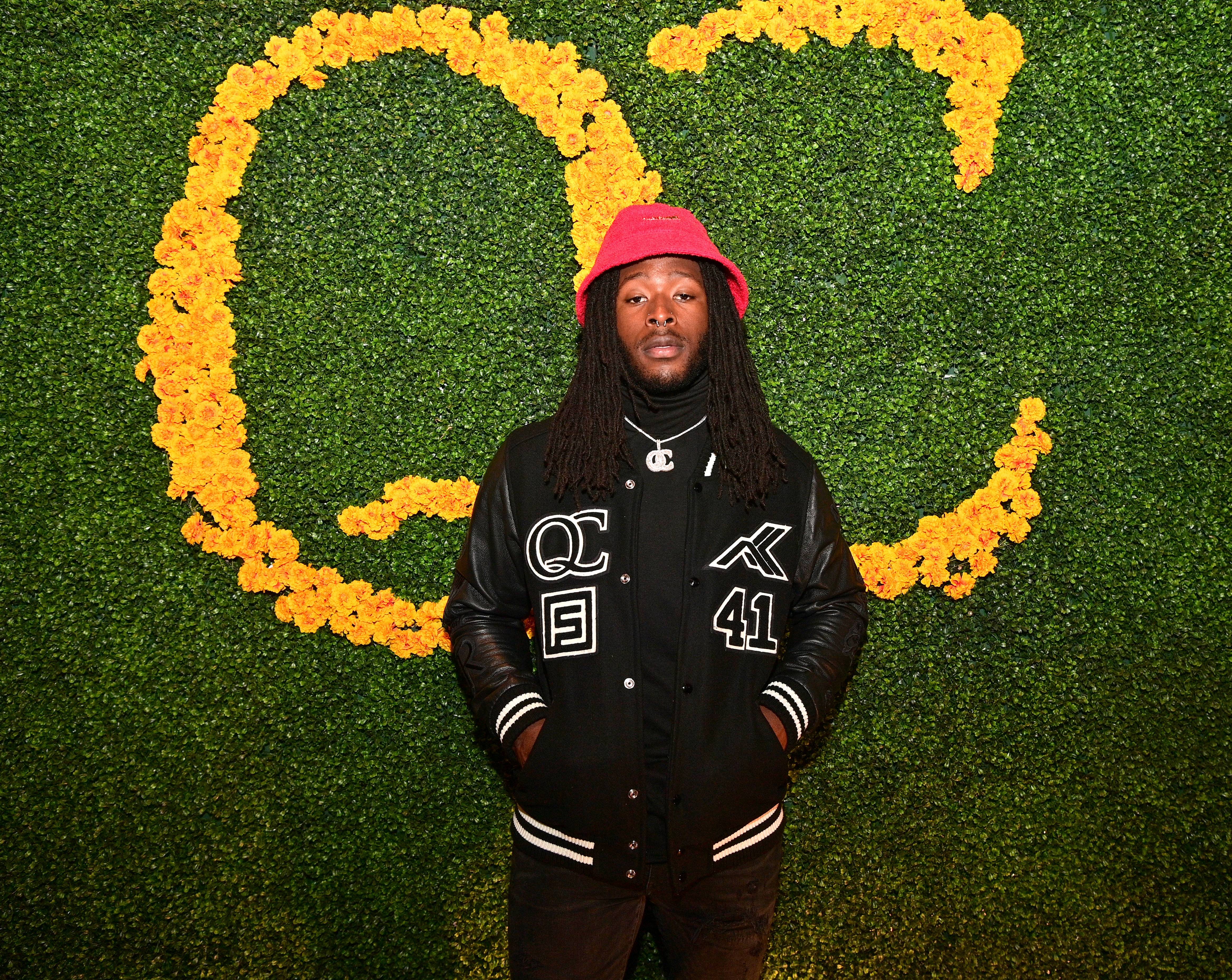 ATLANTA, GA - MARCH 06: Alvin Kamara attends Quality Control Pre-Game All Star Edition Brunch at Negril ATL on March 6, 2021 in Atlanta, Georgia. (Photo by Prince Williams/Wireimage)