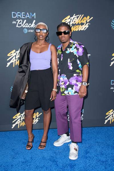 Necie and Jordan Armstrong brightened up our nights with their color-coordinated looks. - (Photography By Gip III for Central City Productions) (Photography By Gip III for Central City Productions)