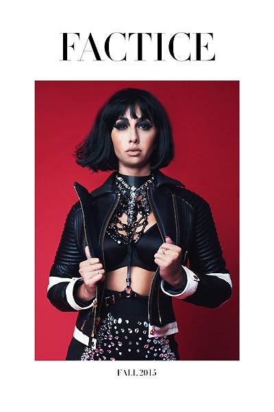Jackie Cruz on Factice - Also covering Factice is Orange Is the New Black star Jackie Cruz. And yes, we’re all about this leather jacket-and-jewels combo for fall.  (Photo: Factice Magazine, Fall 2015)
