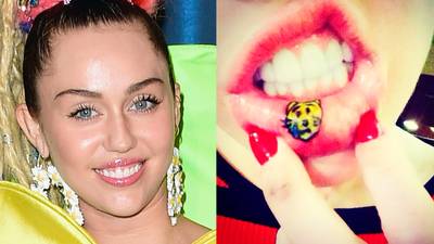 Miley Cyrus - Let's face it, the twerking popstar has had her share of fails. This sad kitty tattoo on the inside of her lip has to be one of the saddest, though.(Photos from Left: Frazer Harrison/Getty Images, Miley Cyrus via Instagram)