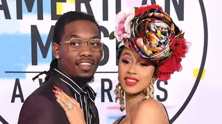 Cardi B, Offset arrives at the 2018 American Music Awards at Microsoft Theater on October 9, 2018 in Los Angeles, California.