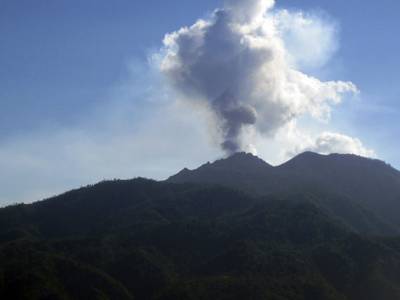 Volcano Spews More Hot Ash, Lava in East Indonesia - Six people were killed on a small Indonesian island when a volcano released hot ash and lava onto the area over the weekend. The victims were among more than 500 residents who had refused to leave last year. A local volcanologist said that Mount Rokatenda remains on high alert.&nbsp;(Photo: AP Photo/Jacob Herin)
