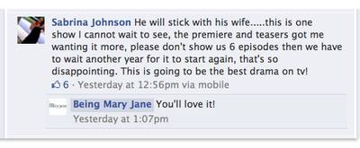He'll Stick To What He Knows - Maybe he will stick with his wife, maybe he won't.(Photo: Facebook.com/BeingMaryJane)