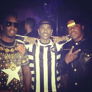 Diddy @iamdiddy - Big Sean got caught in the middle of a Bad Boy reunion when he snapped a flick with Diddy and Ma$e backstage at Drake's star-studded OVO Fest.(Photo: Diddy via Instagram)