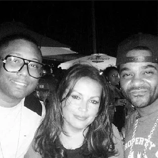 Hot 97 @hot97 - Angie Martinez chills with Maino and Jim Jones at Hot 97's Hot Night event in NYC.(Photo: Hot 97 via Instagram)