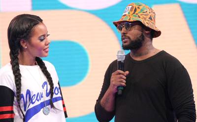 Interview Time! - Host Angela Simmons interviews rapper ScHoolboy Q.&nbsp;(Photo:&nbsp; Bennett Raglin/BET/Getty Images for BET)