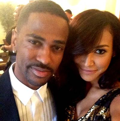 Big Sean and Naya - Suited and dolled up, Big Sean and his Glee star fianc?e,&nbsp;Naya Rivera, pose for this double-selfie.(Photo: Naya Rivera via Instagram)