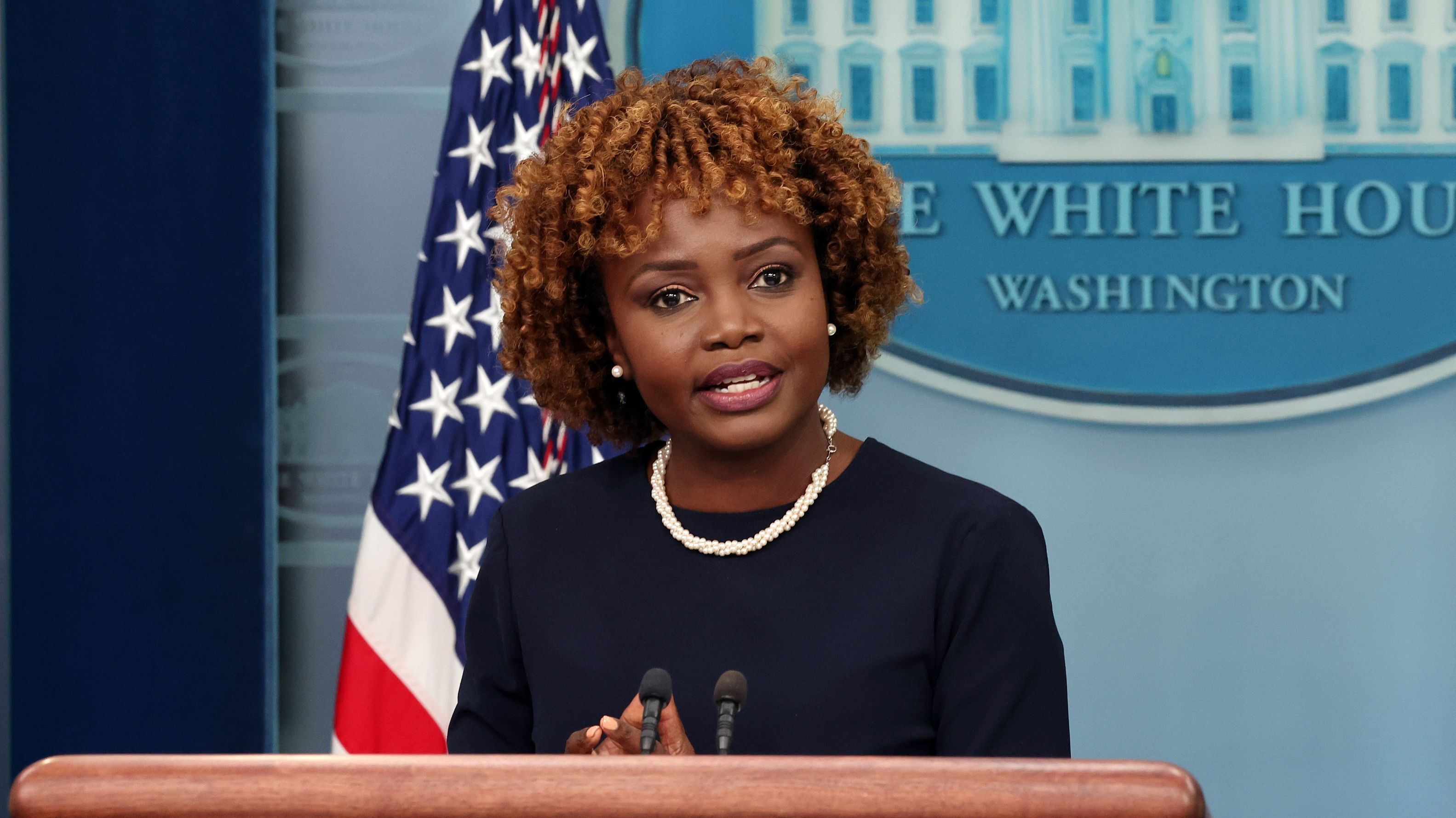 White House Press Secretary Karine Jean-Pierre Separates From Longtime ...