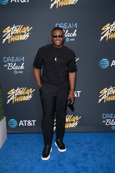 Vincent Bohannon kept things laid back on the carpet in all black attire.  - (Photography By Gip III for Central City Productions) (Photography By Gip III for Central City Productions)