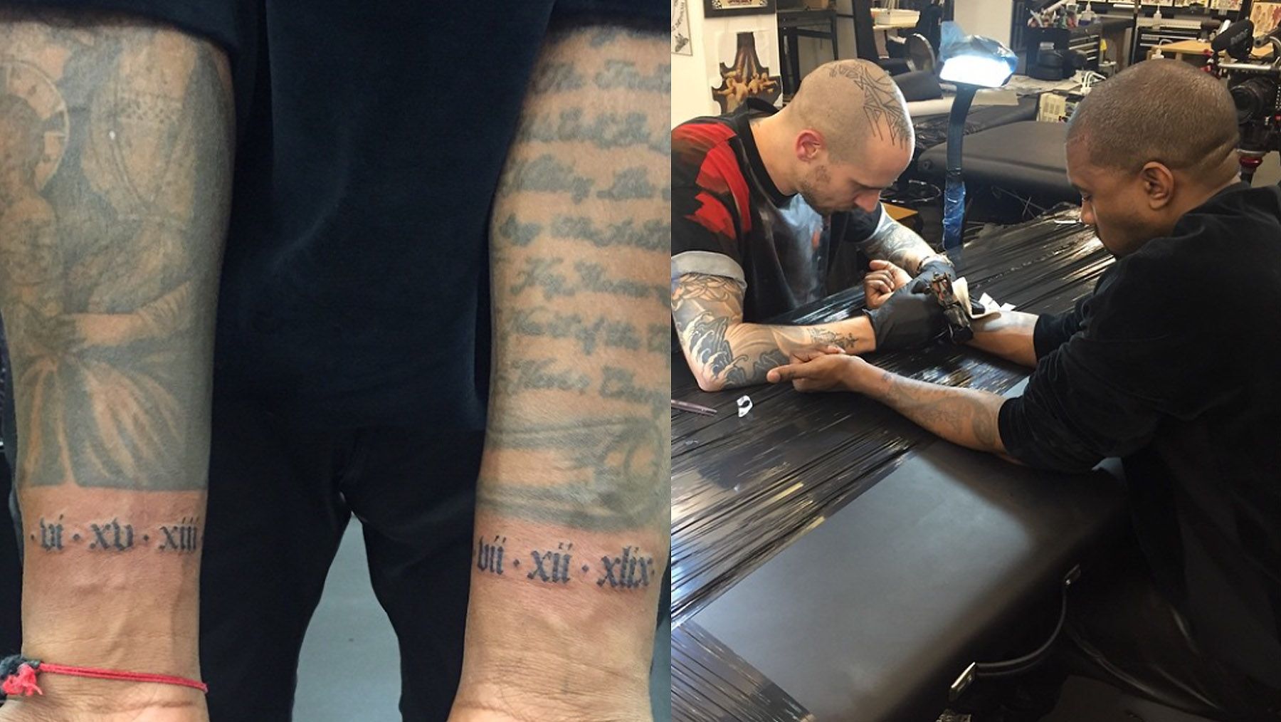 Kanye Dedicates New Tattoos to North, Donda West