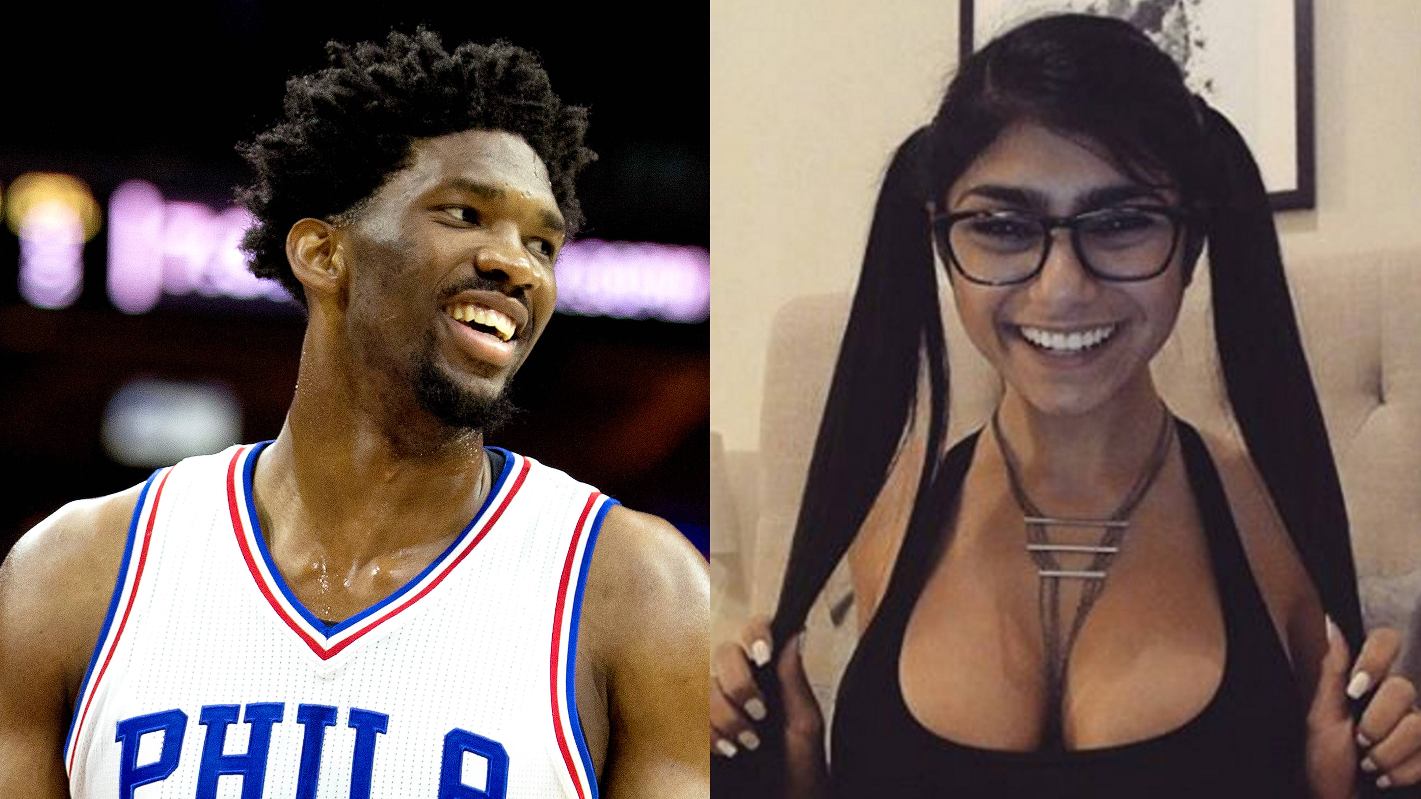 Miya George Sex Video - Listen: Sixers' Joel Embiid Says He Wants to Slide in Girls' DMs on 'The  Bachelor' After Clapping Back at Porn Star Mia Khalifa | News | BET