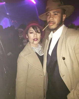 Grace Gealey @gracegealey - The Empire stars and newly engaged couple make the cutest Bonnie and Clyde for Halloween.(Photo: Grace Gealey via Instagram)
