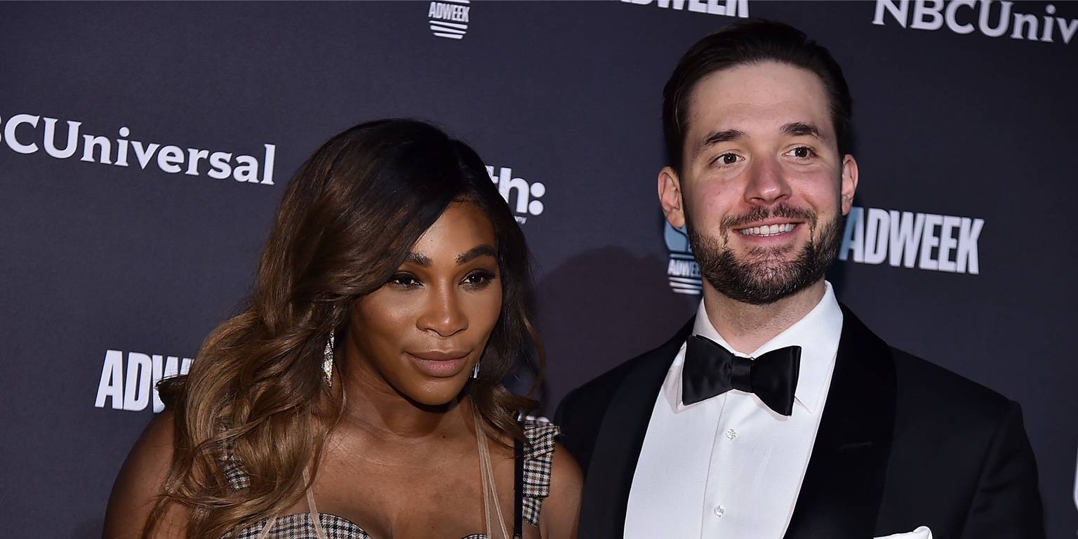 Serena Williams and Alexis Ohanian on BET Buzz 2021.