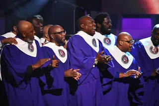 The NFL Players Choir - (Photo by Aaron J. Thornton/Getty Images for BET)