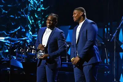 Faith Into Action honorees Quinnen and Quincy Williams - (Photo by Mike Coppola/Getty Images for BET)