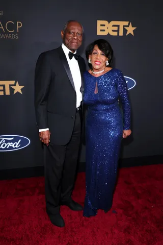 Diplomat Sid Williams with wife congresswoman Maxine Waters. - (Photo by Leon Bennett/Getty Images for BET)