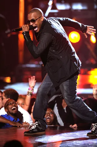 T.I. - T.I. rocked the 2010 BET Awards audience, performing “Yeah Ya Know” accompanied by Travis Barker on drums.(Photo: Vince Bucci/PictureGroup)