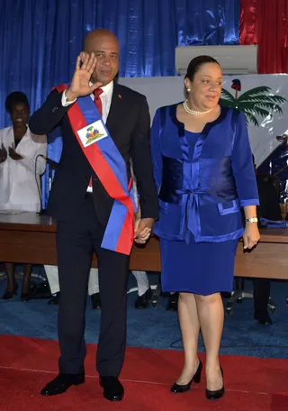 First Couple - Martelly and his wife Sophia.(Photo: AP Photo/Jean Jacques Augustin)&nbsp;
